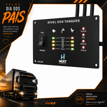 Medidor Nível Agua 2 Tanques + 4 Sinal Motorhome Sensor Medidor Nível Agua 2 Tanques + 4 Sinal Motorhome Sensor