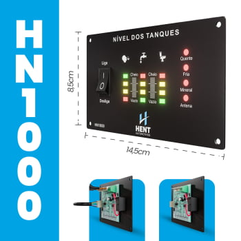 Painel Medidor Nível De Água 3 Tanques Motorhome Sensor