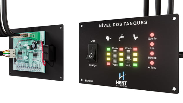 Painel Medidor Nível De Água 3 Tanques Motorhome Sensor