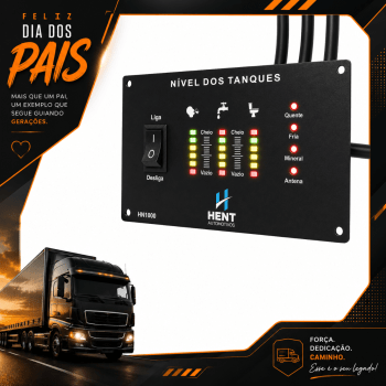 Painel Medidor Nível De Água 3 Tanques Motorhome Sensor Painel Medidor Nível De Água 3 Tanques Motorhome Sensor