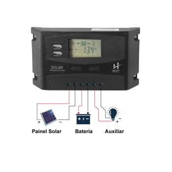 Controlador Carga Solar 20a 12v /24v Usb - Para Painel Solar