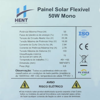Kit Painel Solar Fotovoltaico Flexível 100w Com Controlador