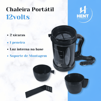 Chaleira Elétrica Automotivo 12v Motorhome Portátil