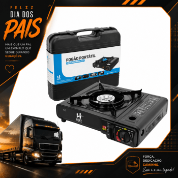 Fogão Portátil Acendedor Automático a Gás - 1 Boca - Camping Pesca Fogão Portátil Acendedor Automático a Gás - 1 Boca - Camping Pesca