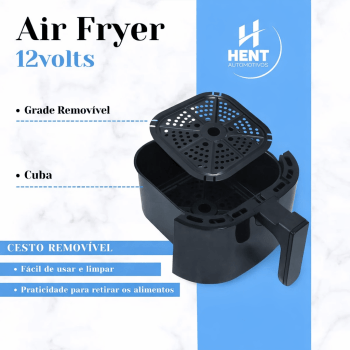 Air Fryer 12v 3l Portátil Motorhome Caminhão