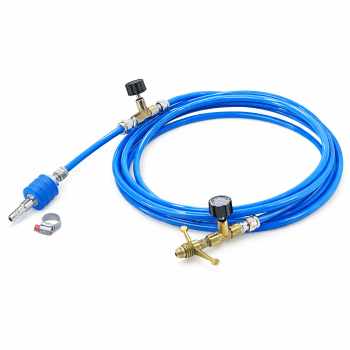 Kit Mangueira Gás C/ Regulador para Fogareiro Caminhao / Camping