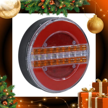 Sinaleira Traseira Led Sequencial Carreta, Reboque, Caminhão Vermelho
