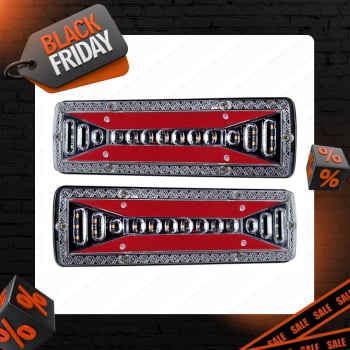 LANTERNA LED REBOQUE H SEQUENCIAL 30 X 9 - R4 12/24V