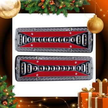 LANTERNA LED REBOQUE H SEQUENCIAL 30 X 9 - R4 12/24V