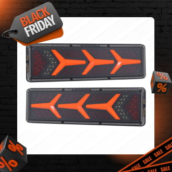 LANTERNA LED REBOQUE SEQUENCIAL YYY BLACK 46 X 9 - R8 24V