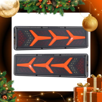 LANTERNA LED REBOQUE SEQUENCIAL YYY BLACK 46 X 9 - R8 24V