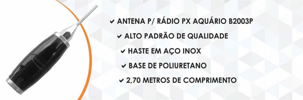 Antena Rádio Px Marinox 2,70 Mts Aquário B2003P