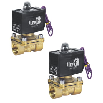 Pack 2 Valvula Solenoide De 1/2 Suspensão A Ar 12/24V